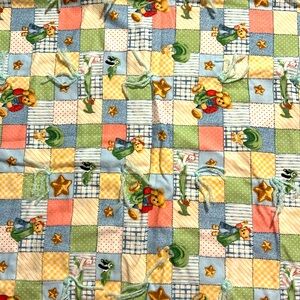 Sweet tacked baby quilt  blanket 40” X 24”              PRICE DROP